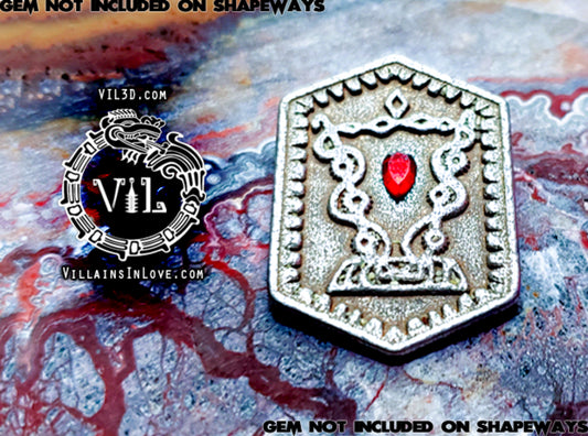 DAMBALLA Pendant ⛧VIL⛧ 3d printed - GEM IS NOT INCLUDED -